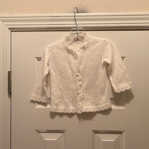 Lilac Kids White Button-Up Cardigan